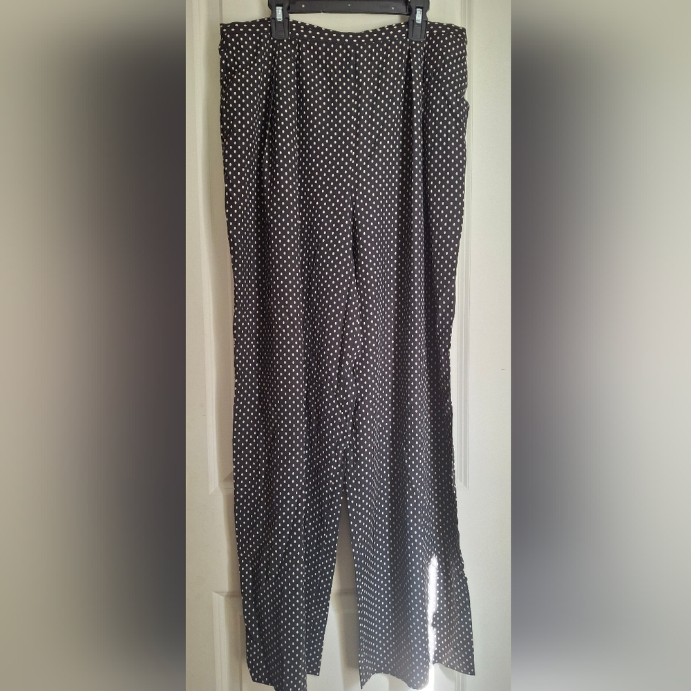 Rena Rowan For Saville Polka Dot Women's Pants Sz 14 Formal Goth Witchy Party